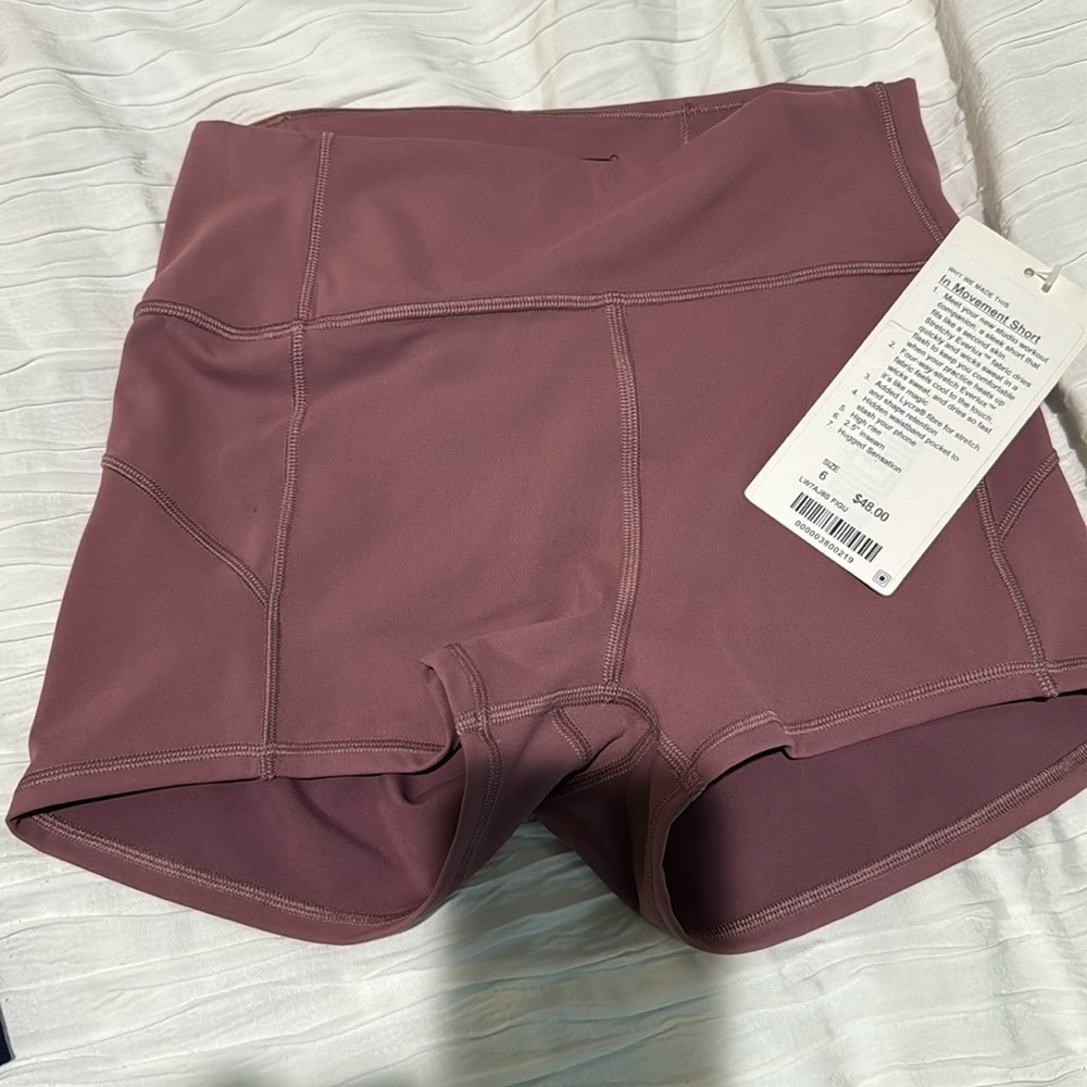 Lululemon movement shorts brand new